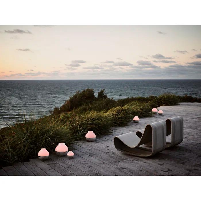 Georg Jensen Henning Koppel Stainless Steel and Glass Hurricane | Wayfair