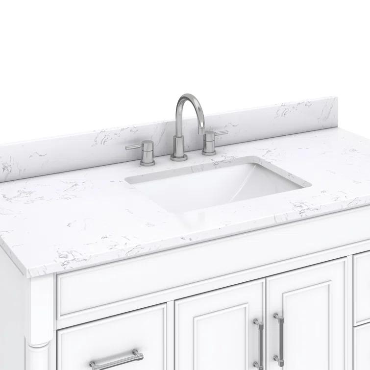 Joss & Main Addison 48" Free Standing Single Bathroom Vanity with Engineered Stone Top