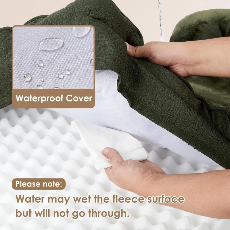 Orthopedic Dog Beds For Extra Large Dogs, Waterproof Memory Foam XL Dog Bed With Sides, Non-Slip Bottom And Egg-Crate Foam Big Dog Couch Bed With Washable Removable Cover, Dark Green