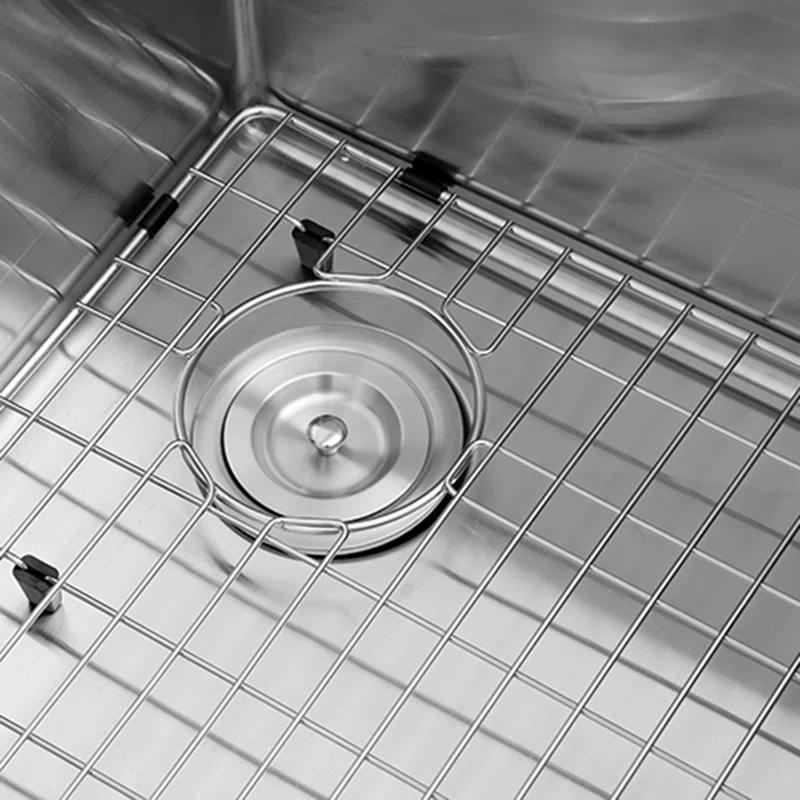 Sinber 33" Undermount Double Bowl Workstation Kitchen Sink with 304 Stainless Steel