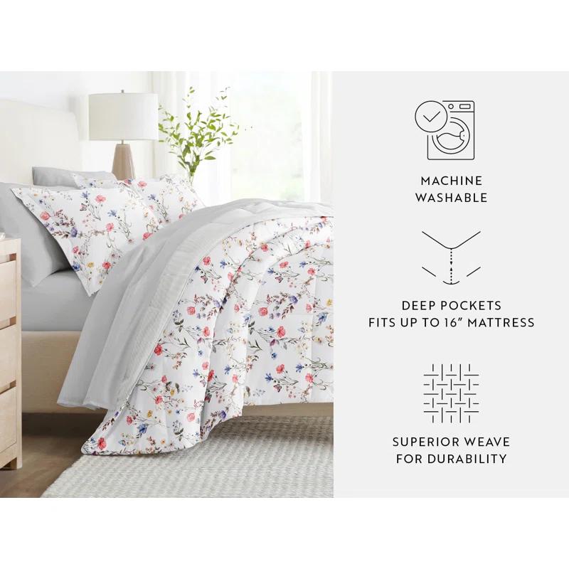 IEnjoy Home 7-Piece Bedding Bundle - Pattern Comforter and Sheet Set