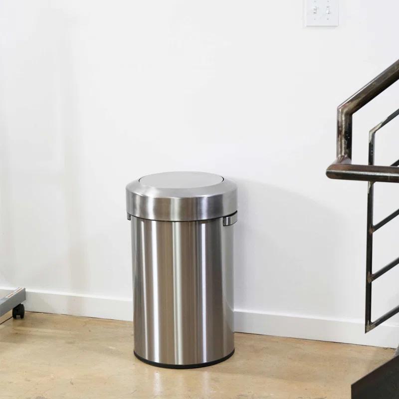 Fingerprint Resistant Stainless Steel 17 Gallon Touchless Trash Can