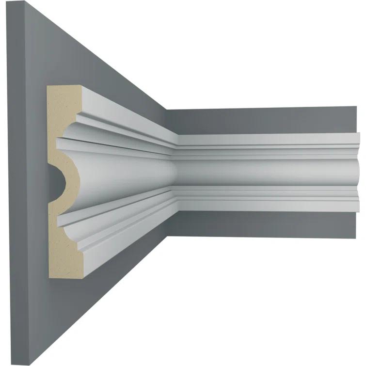Ekena Millwork 4"H x 3/4"P x 94 1/2"L Gorleen Chair Rail (Set of 8)