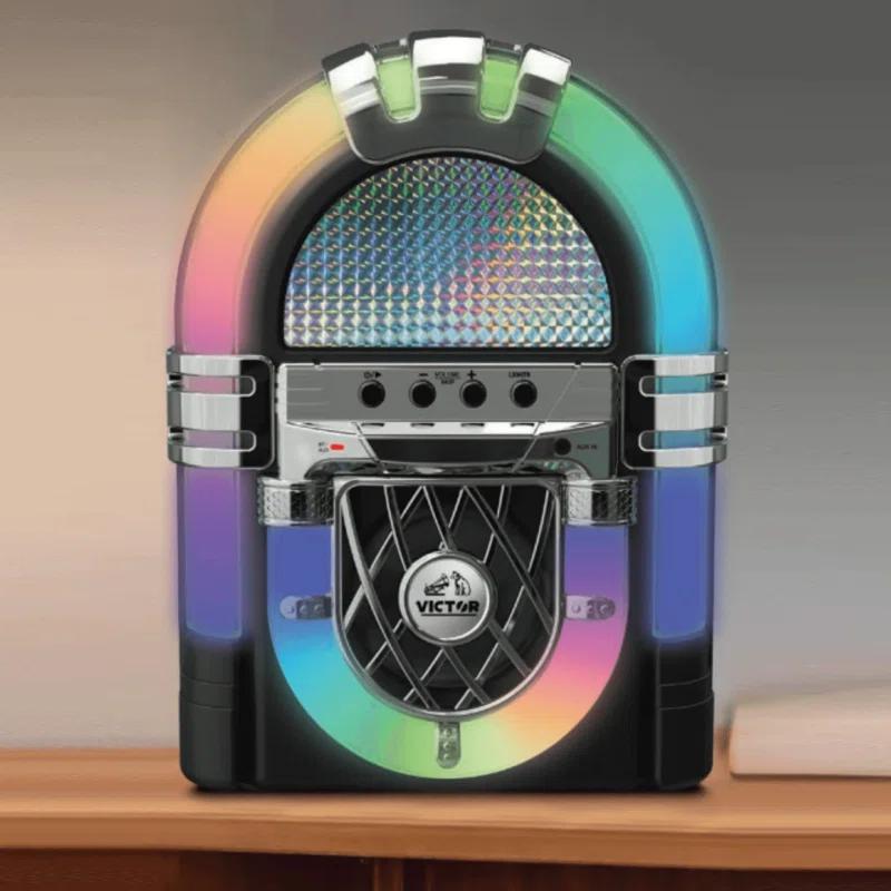 Sakar Victor Mini Bluetooth Jukebox with Multicolor LED Lighting