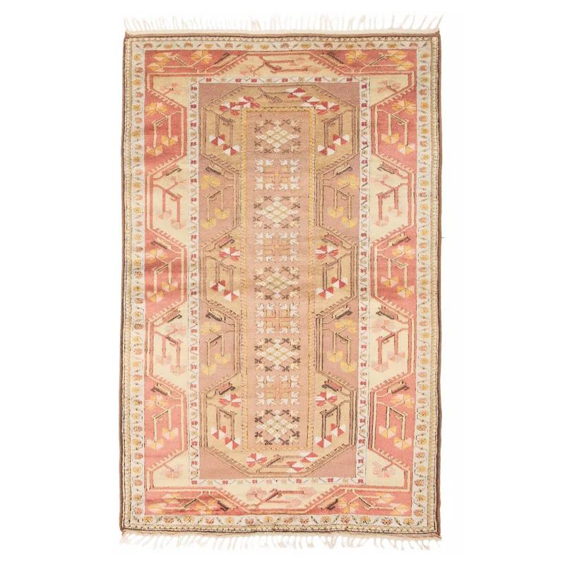 Isabelline One of kind Hand-Knotted Andelz Copper Rug 4'0" x 6'6"