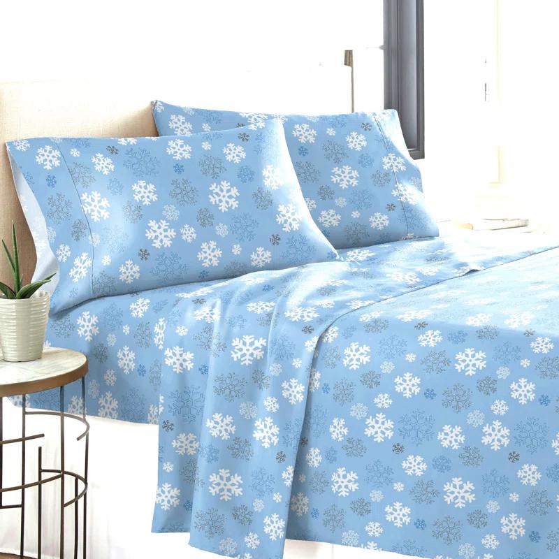 Pointehaven Flannel Damask Sheet Set