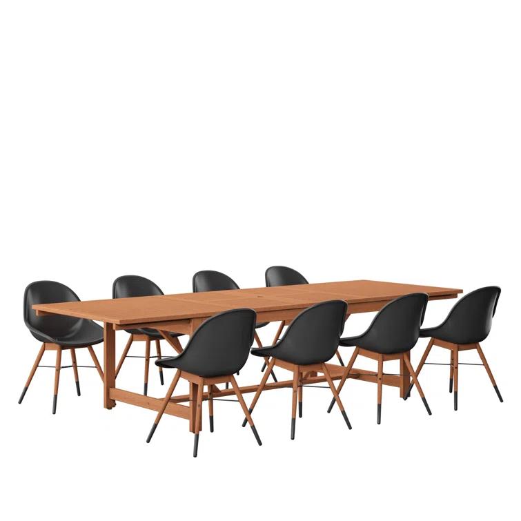 Anautica 79'' Rectangular 8 - Person Outdoor Dining Set