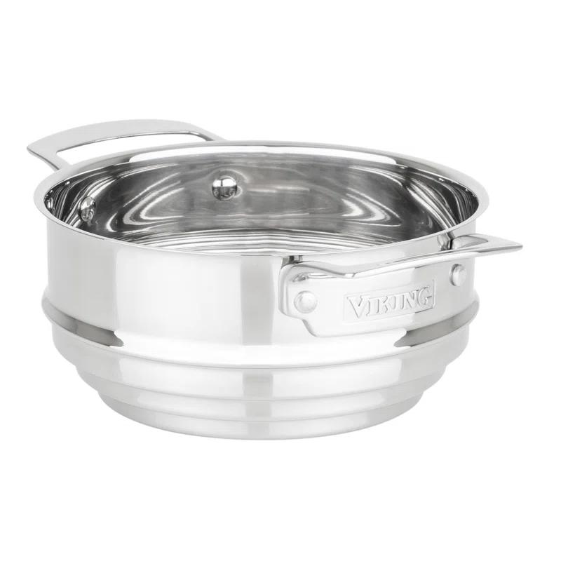 Viking Viking 12pc Cast Black 3-Ply Stainess Steel Cookware Set with Metal Lids