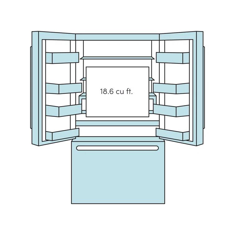 Café Café 36" French-Door 27.8 cu. ft. Smart Refrigerator with Hot Water Dispenser CFE28TP4MW2