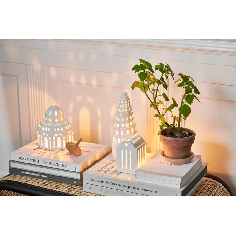 Kähler Urbania 4.1'' H Concrete / Cement Tabletop Lantern