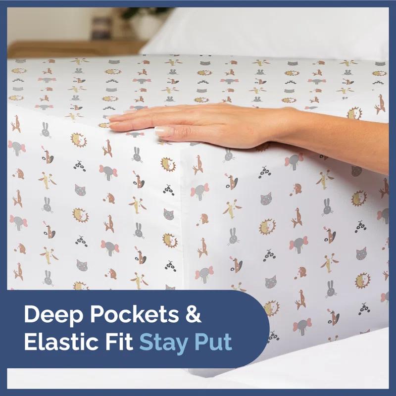 CGK Linens 4 Piece Kids Microfiber Sheet Set - Wrinkle Free - Cute, Cozy, Soft