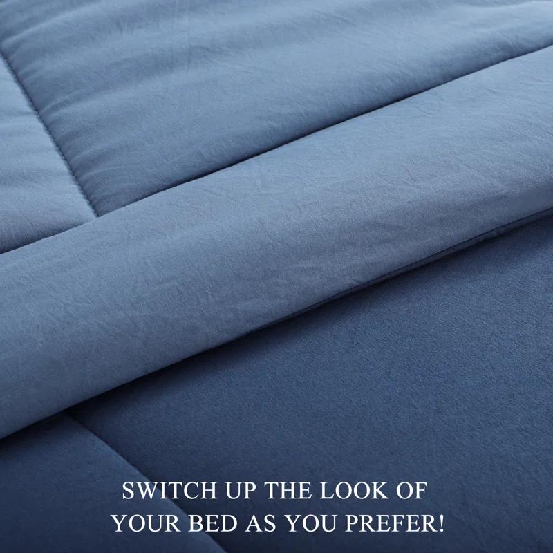 Aisbo Prewashed Microfiber Reversible Comforter Set