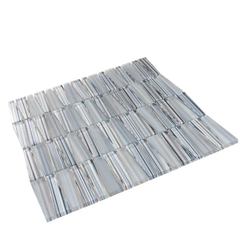 Apollo Tile 12"X12.9" Triangle Glass Mosaic Tile