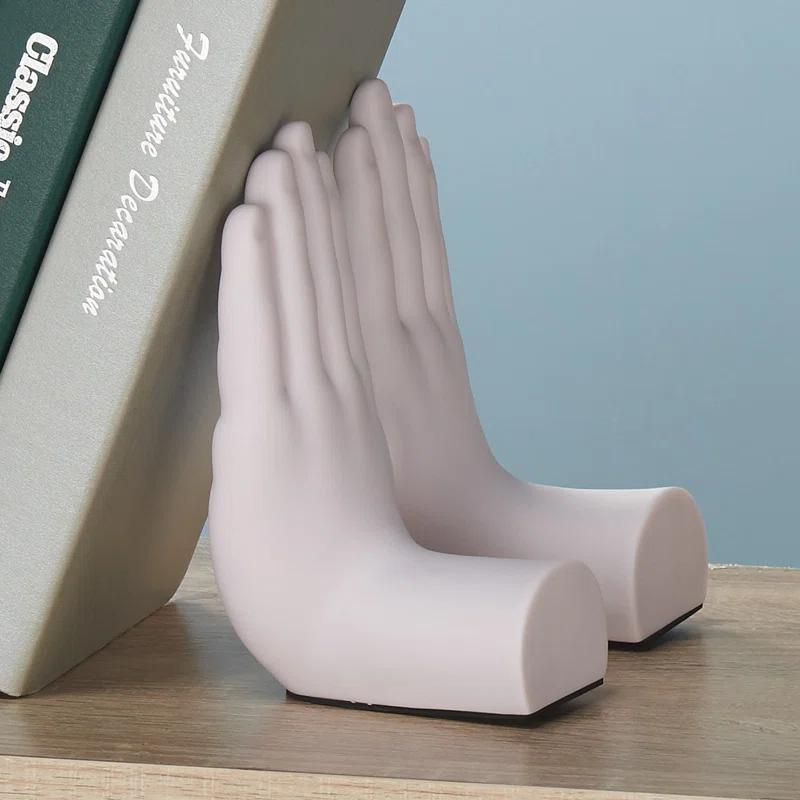 Wrought Studio™ Modern & Contemporary Resin Non-Skid Bookends (Set of 2)