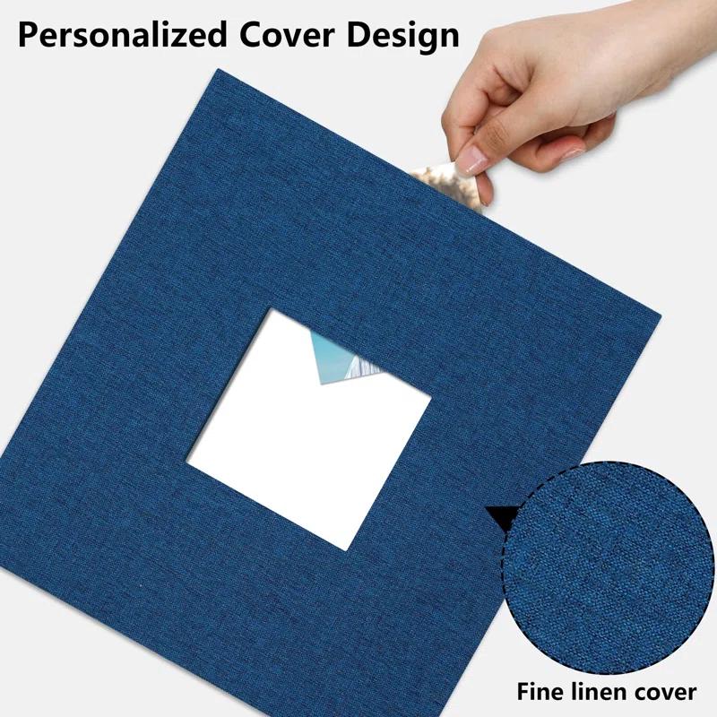 QUALITY FLOORING INC. Photo Album 4X6 100 Pockets, Linen Scrapbook Photo Album, 3 Ring Binder Album With 50 Scrapbook Pages, And 20 Self-Adhesive Pages, Travel Family Wedding