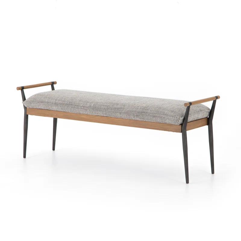 Grayson Transitional Slim-Profile Bench in Thames Raven