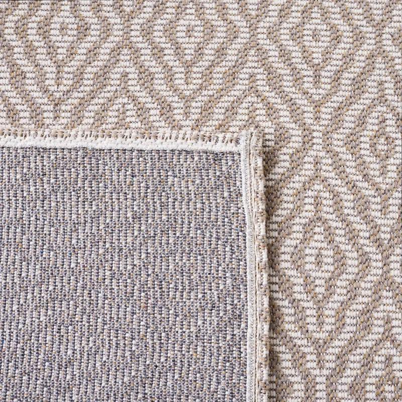 Martha Stewart Rugs Martha Stewart Cotton Geometric Rug in Taupe