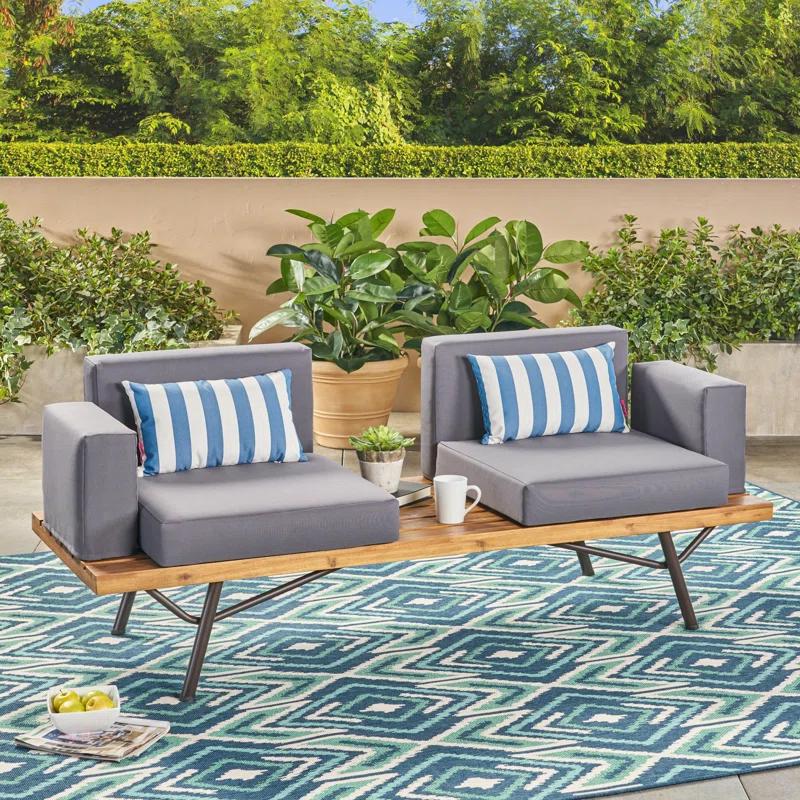17 Stories Ozana Patio Sofa with Cushions