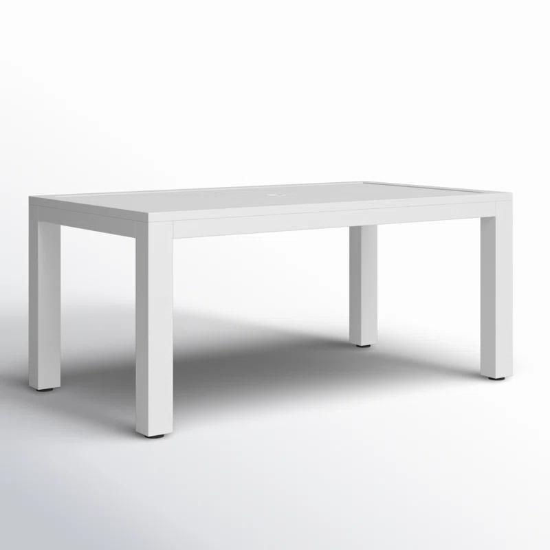 Poinsettia 64'' Aluminum Outdoor Dining Table