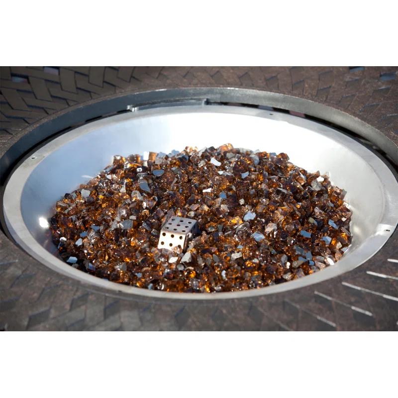 Fire Sense Fire Sense Premium Sparkling Reflective Tempered Fire Glass for Fire Pits Easy to Install-10 Lbs Crystal Clear