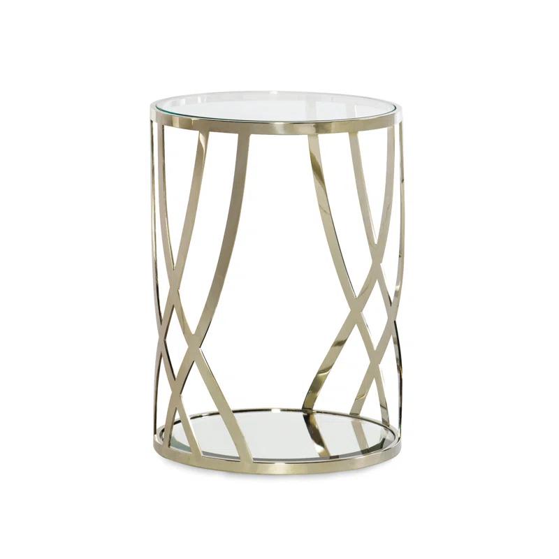 Caracole Compositions Adela Glass Top End Table