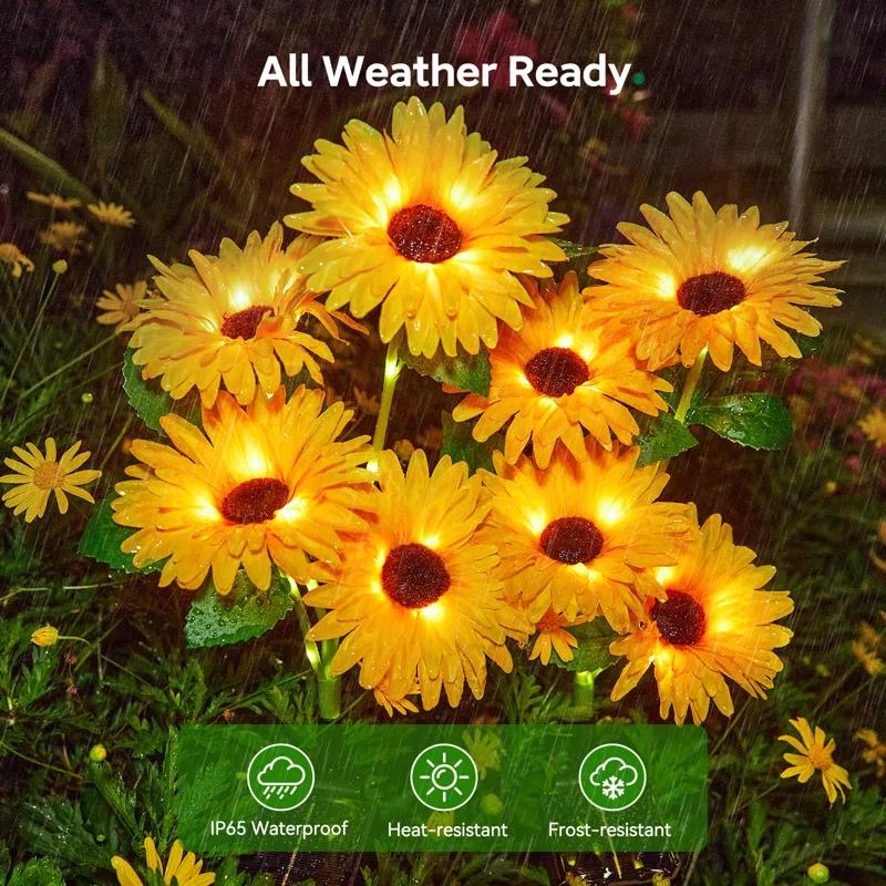 VICOUP Solar Powered Integrated LED Accent Pack (Set of 4)