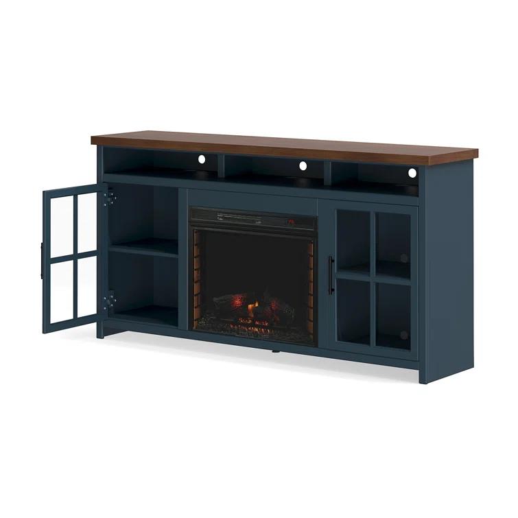 Audiohome Nantucket 74 Inch Fireplace TV Stand Console For Tvs Up To 85 Inches