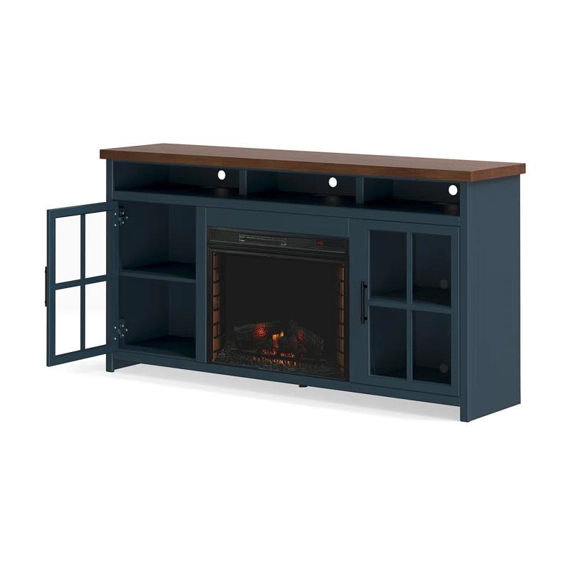 Audiohome Nantucket 74 Inch Fireplace TV Stand Console For Tvs Up To 85 Inches