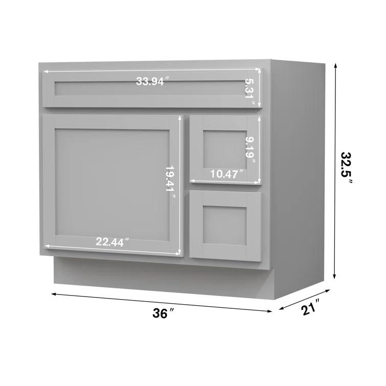 Home Beyond 36'' Single Bathroom Vanity Base Only