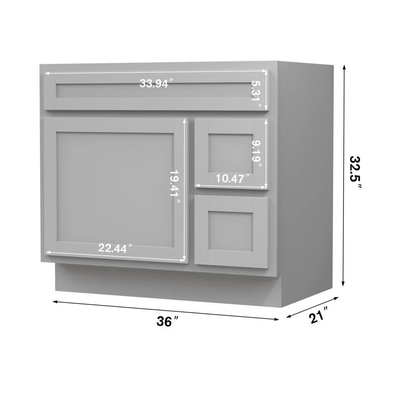 Home Beyond 36'' Single Bathroom Vanity Base Only