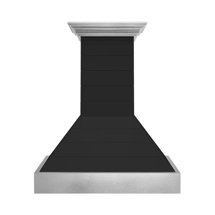 ZLINE 36 in. Convertible Vent Wooden Wall Mount Range Hood in Walnut