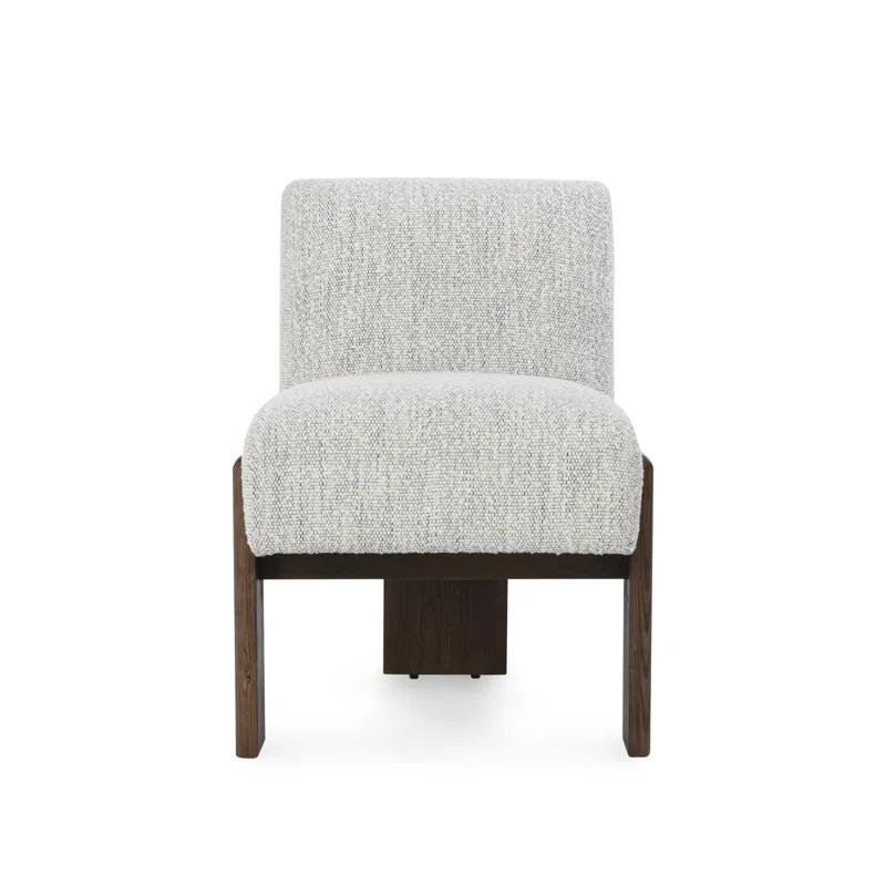 Chelsea Upholstered Fabric Dining Chair In Ivory