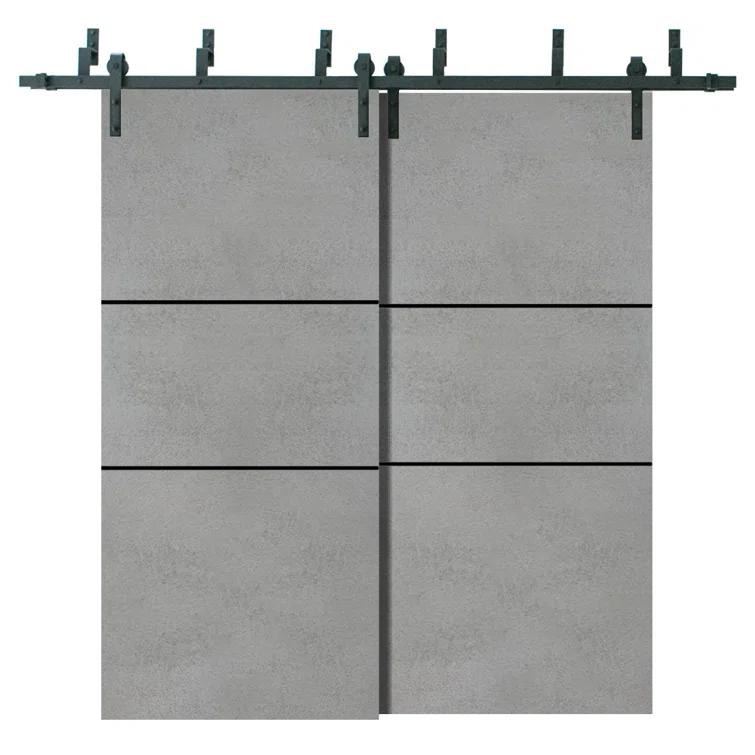 SARTODOORS Solid + Manufactured Wood Paneled Barn Door