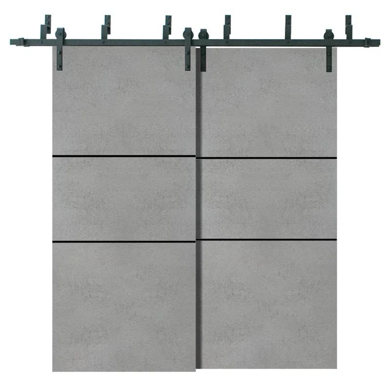 SARTODOORS Solid + Manufactured Wood Paneled Barn Door