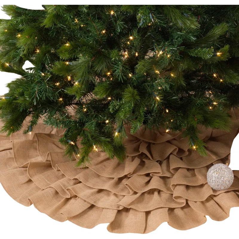 Sand & Stable™ Rachelle Solid Color Burlap Tree Skirt