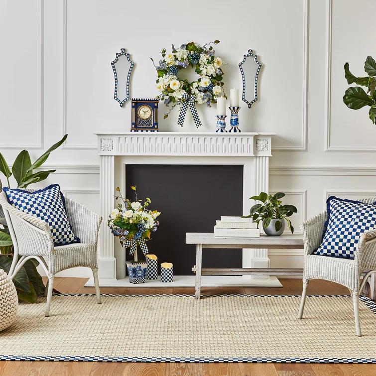 MacKenzie-Childs Courtly Check Flicker 3 AA Pillar Candle