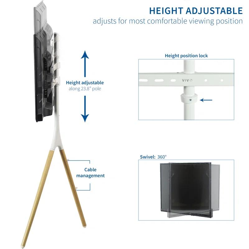 VIVO Easel Studio TV Floor Stand for 45" - 65" Screens (TV65A series)