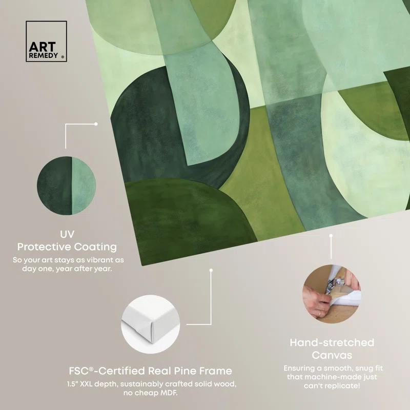 Art Remedy Tualipa Green Abstract Wall Art by Art Remedy