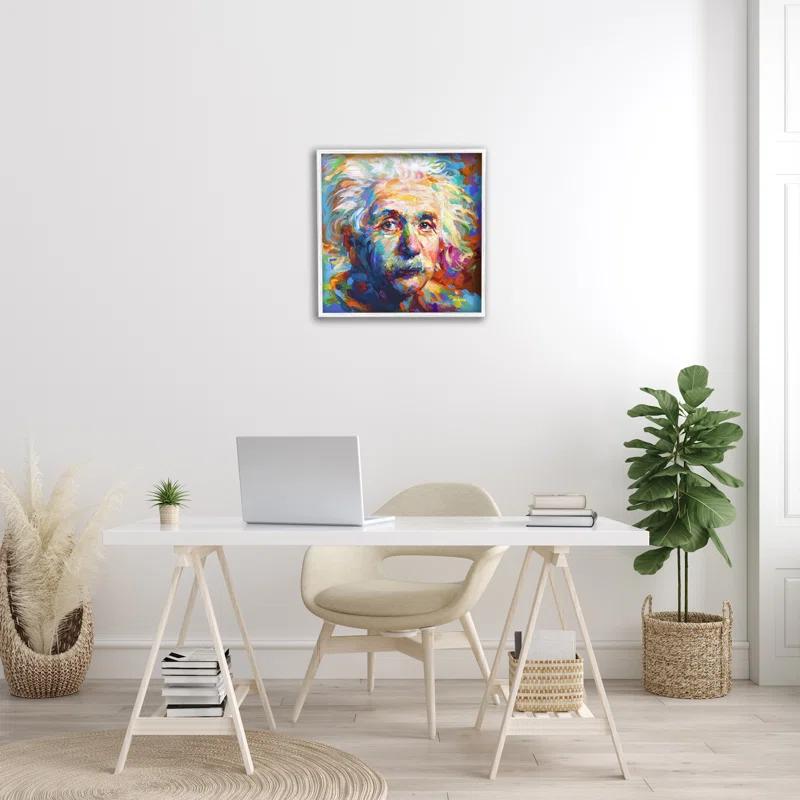 Stupell Industries " Abstract Albert Einstein Portrait " by Leon Devenice
