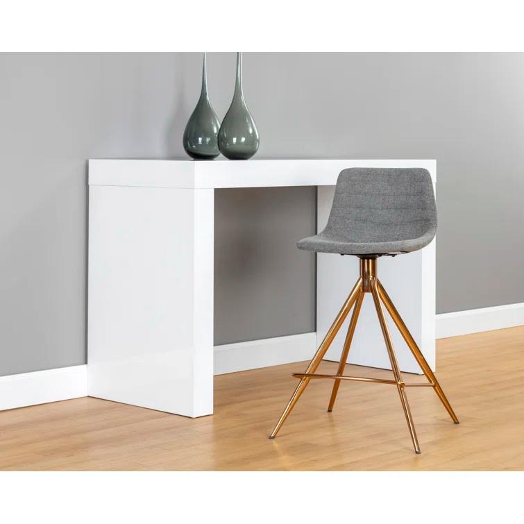 Belfast Koala Grey Gold-Base Swivel 26" Bar Stool