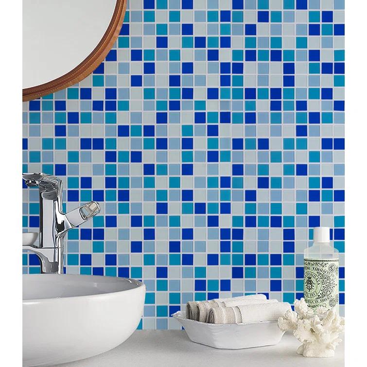 WS Tiles® 1" x 1" Straight Edge Glass Mosaic Tile