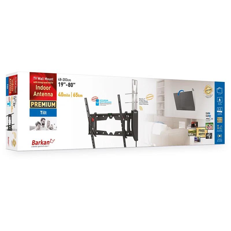 Barkan Black Tilt Wall Mount for Greater Than 50" Screens, Holds up to 110 Lb. lbs | Wayfair