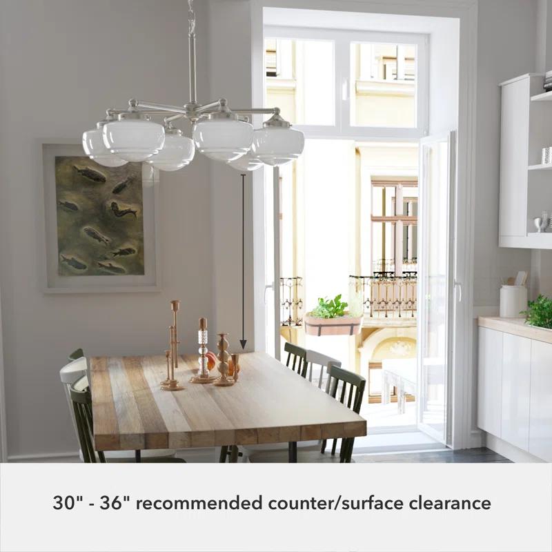 Hunter Fan Hunter Saddle Creek 6 Light Chandelier Ceiling Light Fixture
