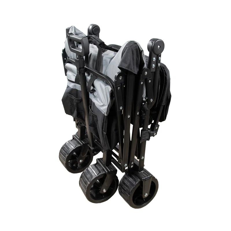WonderFold Outdoor S3 Push & Pull Folding Utility Wagon With Brakes