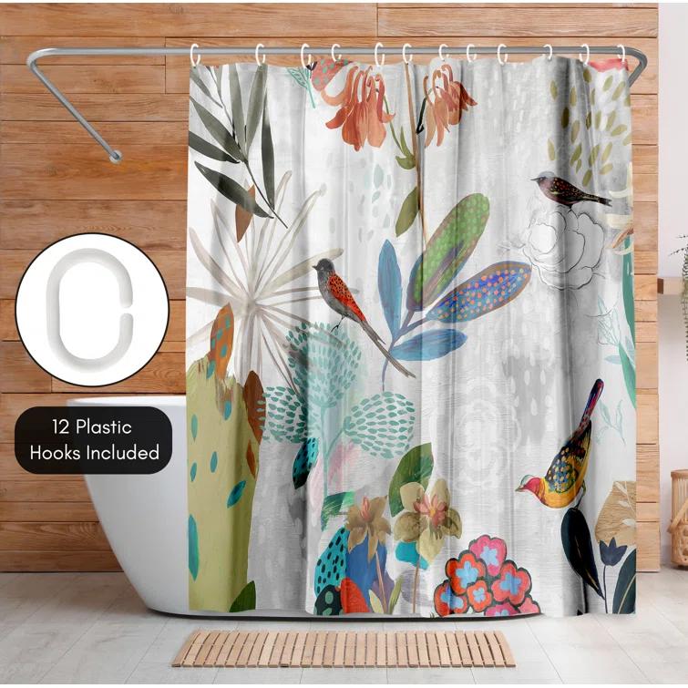 The Twillery Co.® Floral Shower Curtain Where the Passion Flower Grows by PI Creative Art