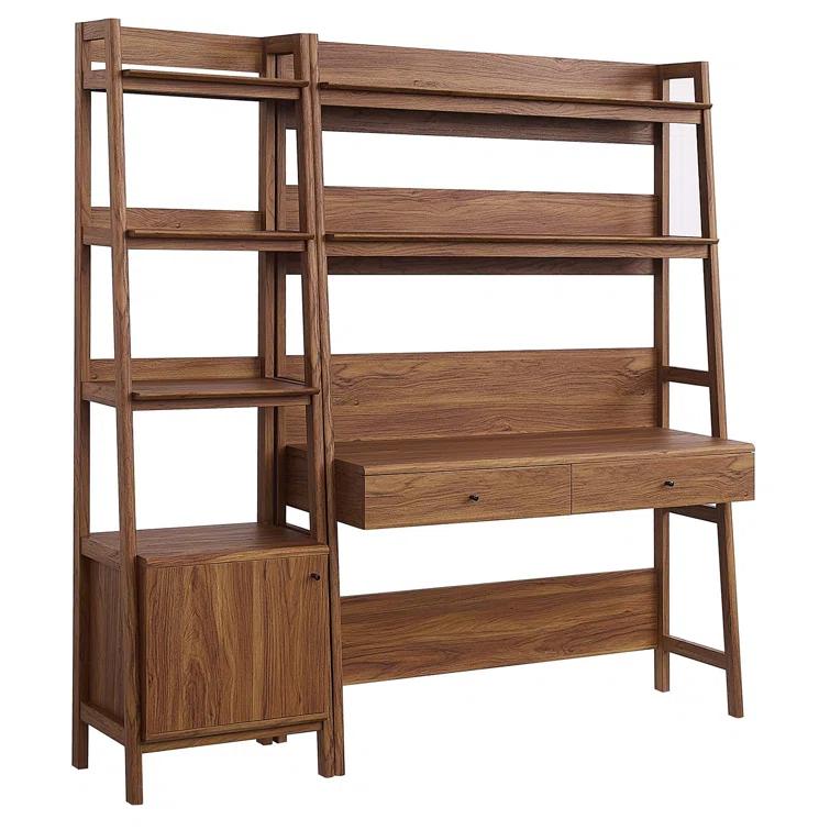 Modway Modway Bixby 2-Piece Wood Office Desk and Bookshelf