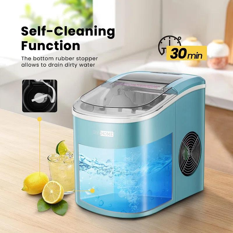 VIVOHOME 27lbs/day Electric Portable Ice Maker Machine With Hand Scoop And Self Cleaning Function