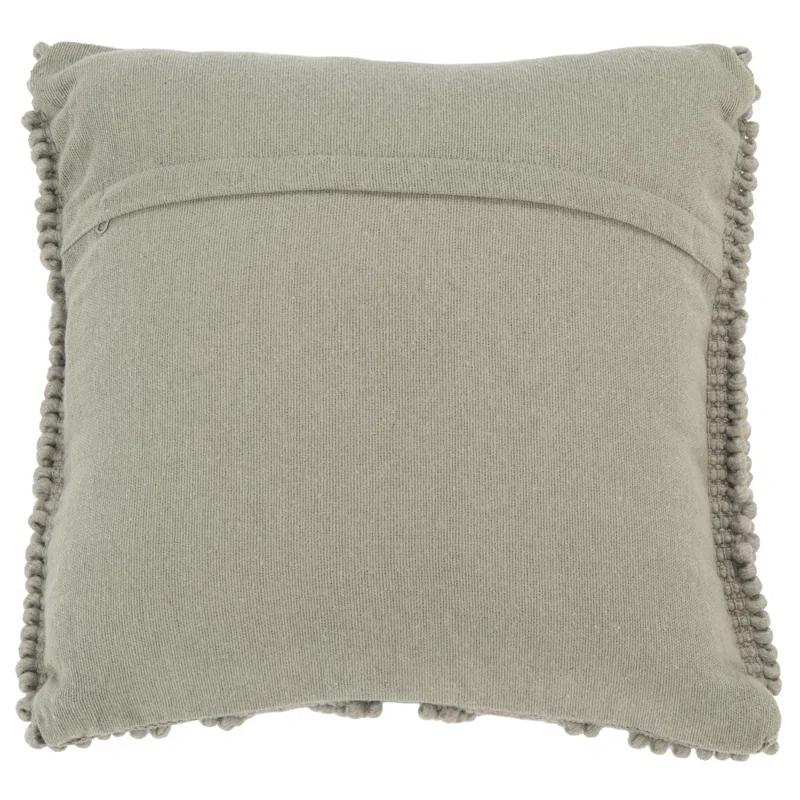 Baird Embroidered Wool Blend Reversible Throw Pillow
