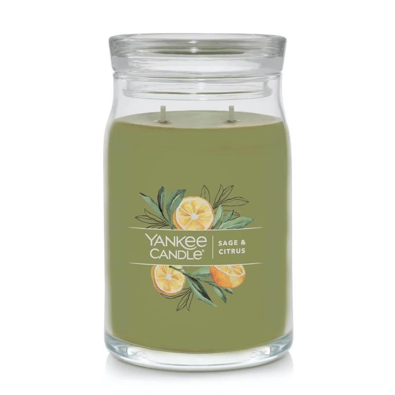 YANKEE CANDLE Signature Sage & Citrus Scented Jar Candle