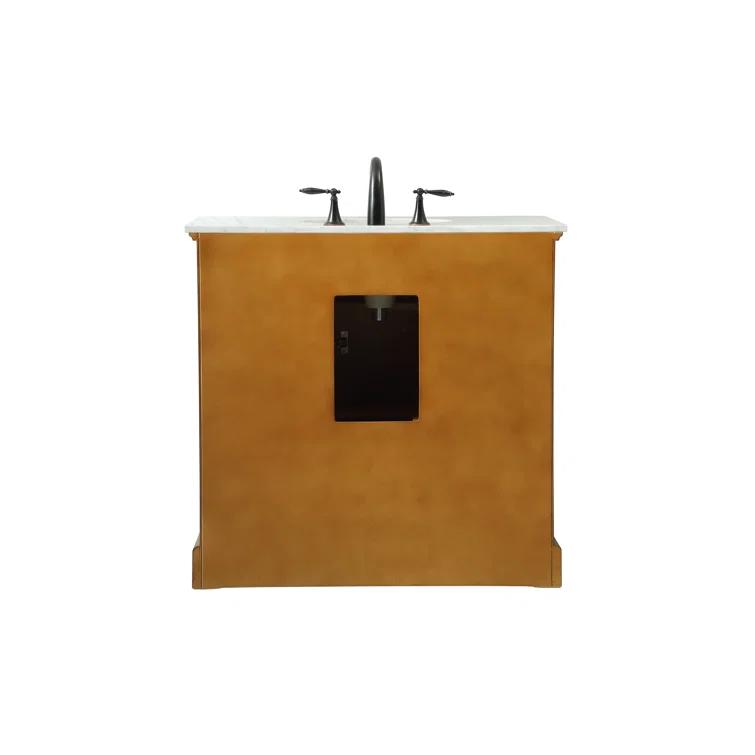Birch Lane™ Hermes 36'' Single Bathroom Vanity with Marble Top